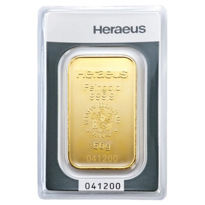 50g Goldbarren Heraeus