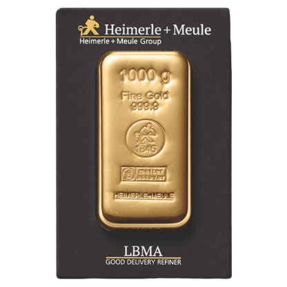 1kg Goldbarren Heimerle und Meule (Gussbarren)