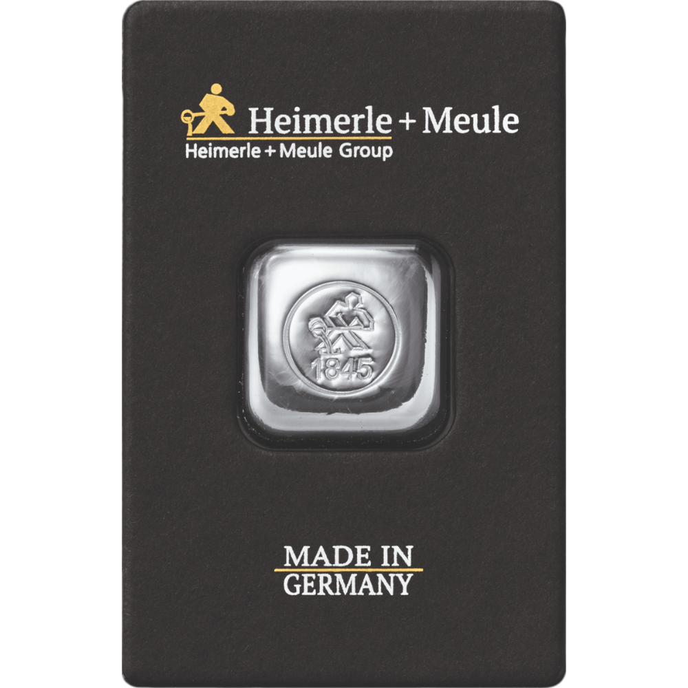 1 Unze Silberbarren Heimerle und Meule (gegossen)