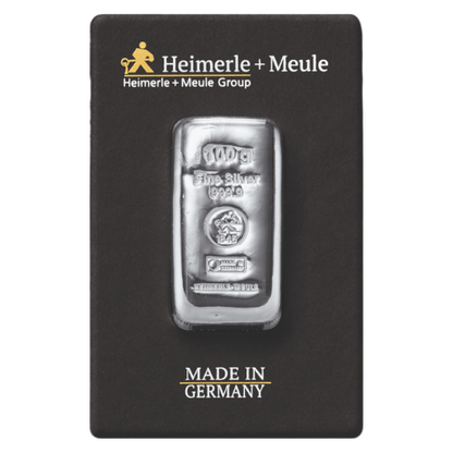 100g Silberbarren Heimerle und Meule (gegossen)
