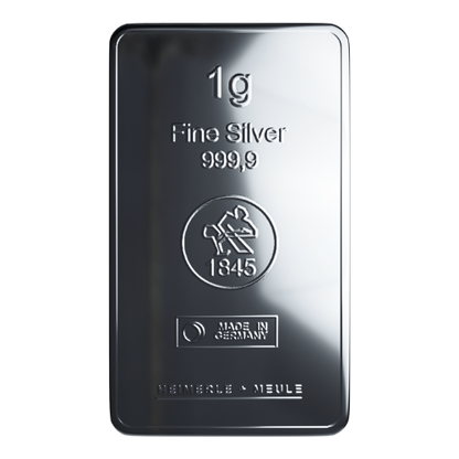 1g Silberbarren Heimerle und Meule