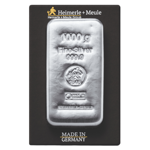 1 kg Silberbarren Heimerle und Meule (gegossen)