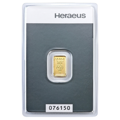 1g Goldbarren Heraeus