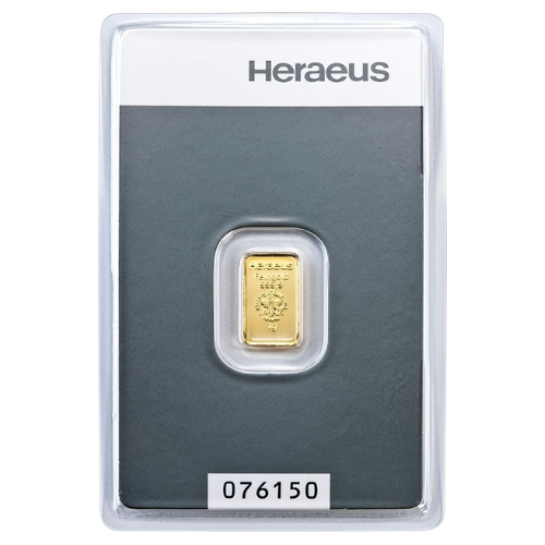1g Goldbarren Heraeus