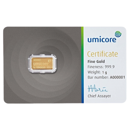 1g Goldbarren Umicore