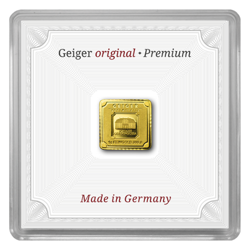 1g Goldbarren Schloss Güldengossa Geiger