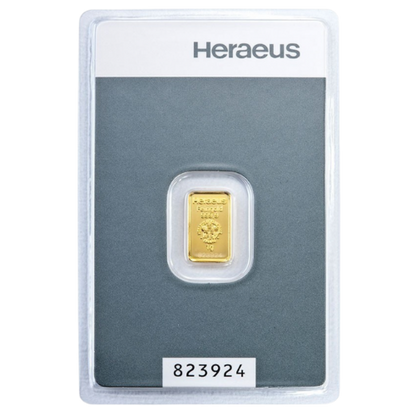 1g Kinebar® Goldbarren Heraeus