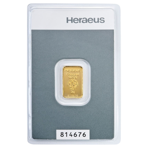 2g Kinebar® Goldbarren Heraeus