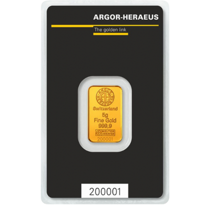 5g Goldbarren Argor Heraeus