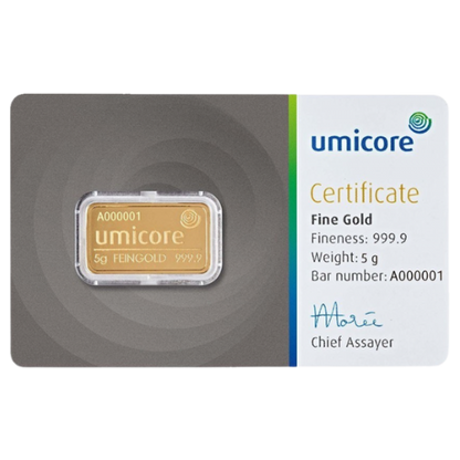 5g Goldbarren Umicore