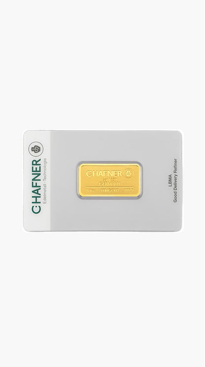 1/4 Unze Goldbarren C. Hafner