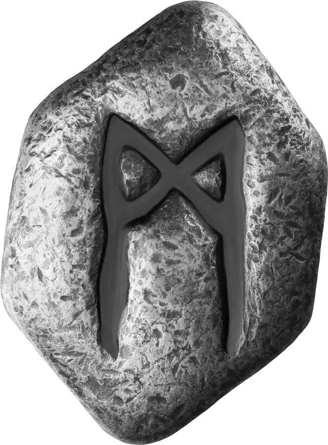 MANNAZ Cast Rune 1 Oz Silber Barren 2026