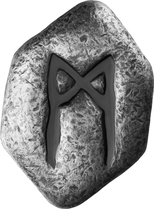 MANNAZ Cast Rune 1 Oz Silber Barren 2026