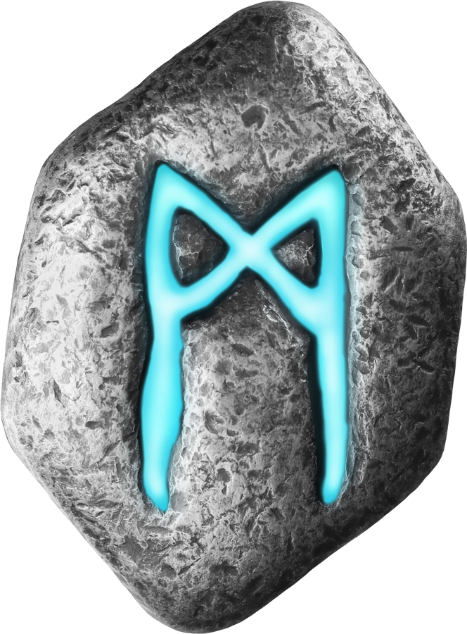MANNAZ Cast Rune 1 Oz Silber Barren 2026