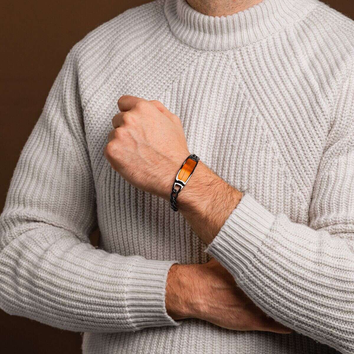 Modulus Armband (Blatt/Dunkelgrau)