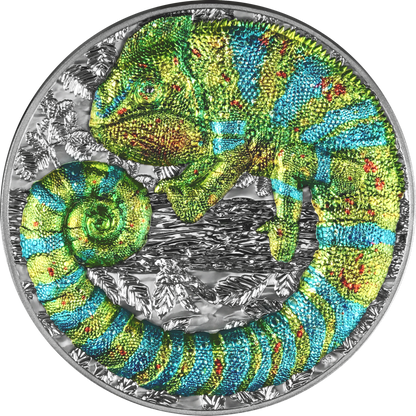 Niue Island 2023 – Chamäleon 2 oz Silber HR