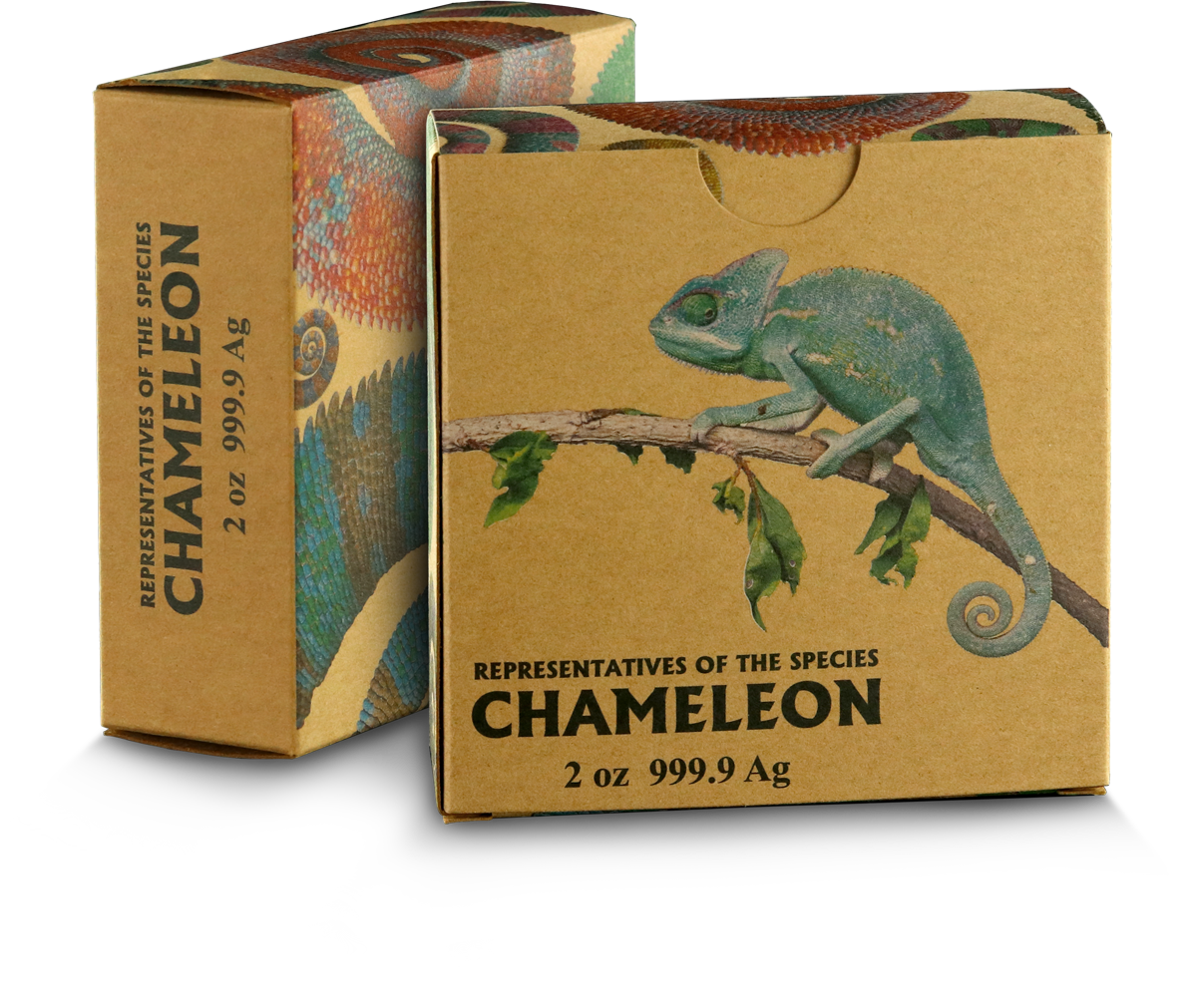 Niue Island 2023 – Chamäleon 2 oz Silber HR
