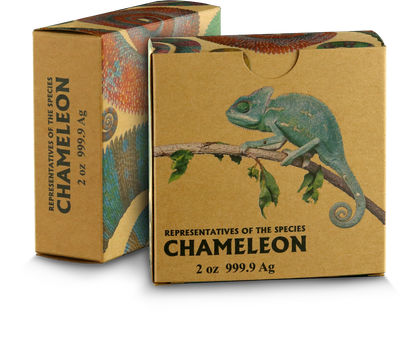 Niue Island 2023 – Chamäleon 2 oz Silber HR