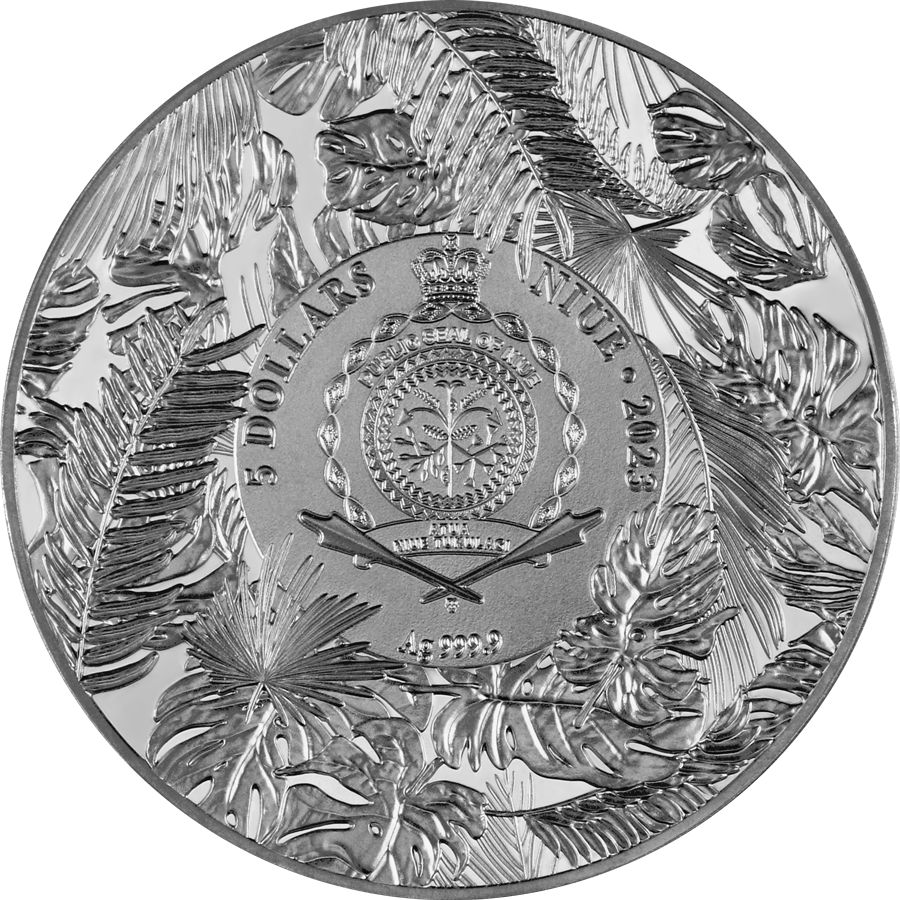 Niue Island 2023 – Chamäleon 2 oz Silber HR