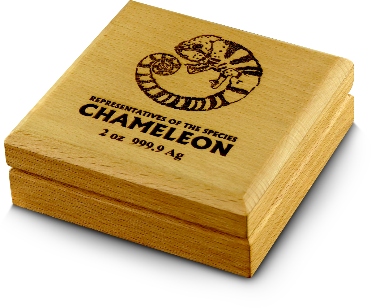 Niue Island 2023 – Chamäleon 2 oz Silber HR