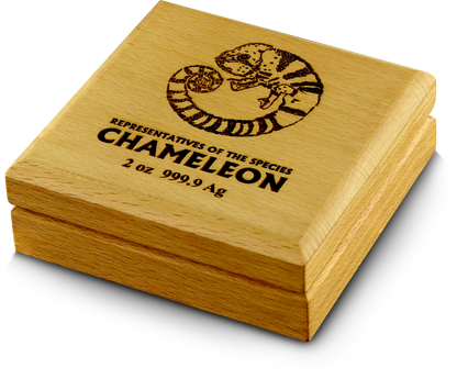 Niue Island 2023 – Chamäleon 2 oz Silber HR