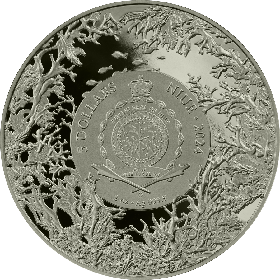 Niue Island 2024 – Betta-Fisch 2 oz Silber HR