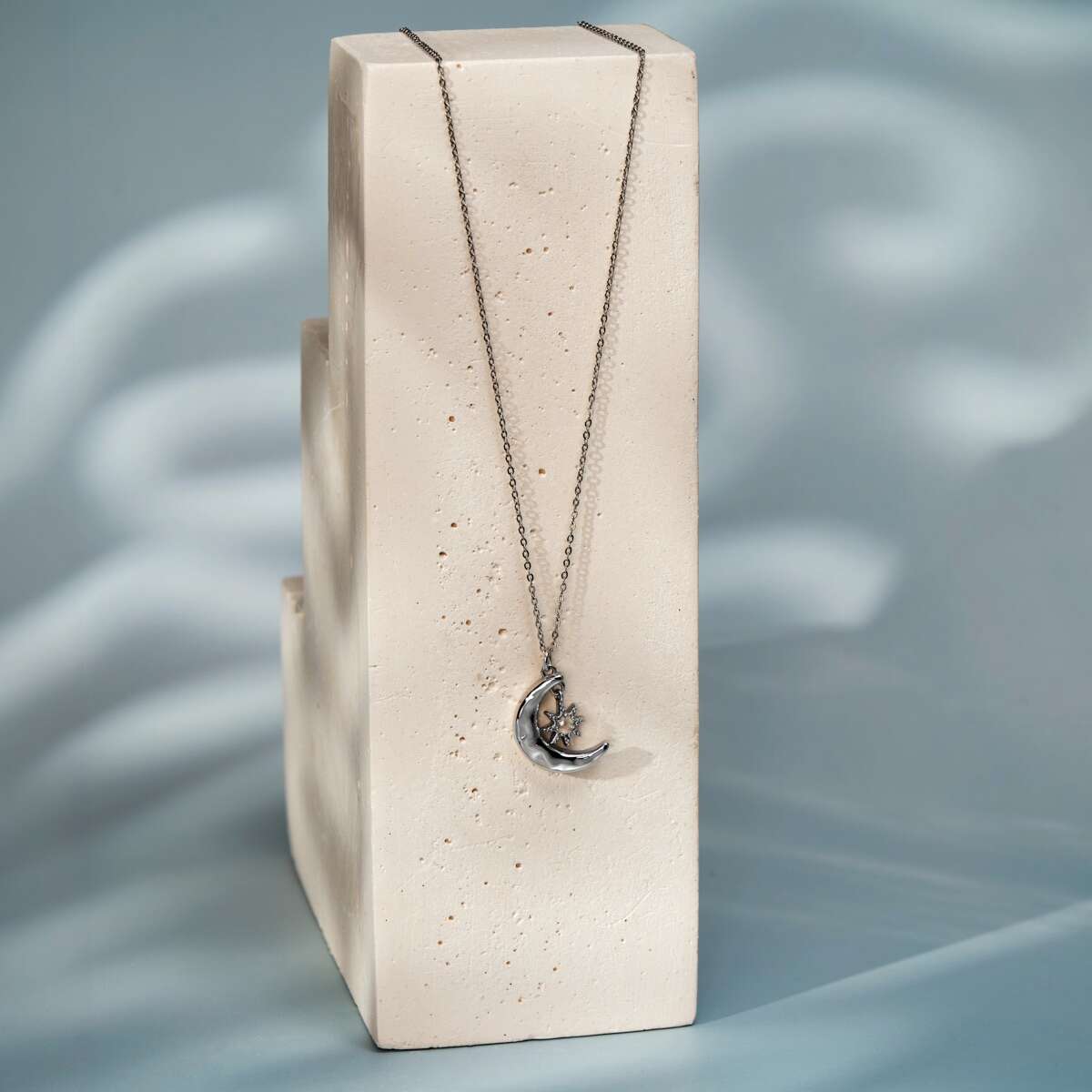 Newmoon Halskette Labradorit & Silber
