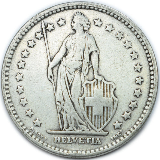 2 Franken Schweiz div. 835er Silber