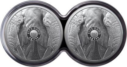 2 x 1oz Silber Big Five II Elefant 2021 Doppelkapsel Auflage: 1.000 | PP