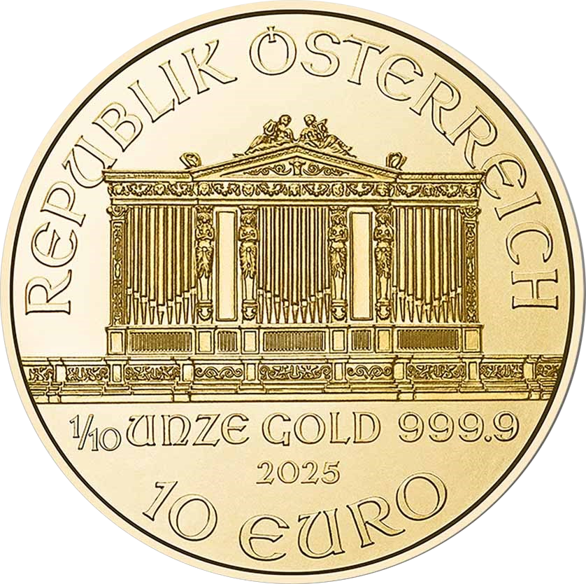 1/10 Unze Gold Wiener Philharmoniker 2025