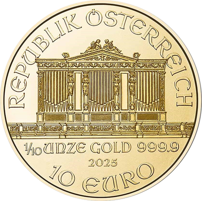 1/10 Unze Gold Wiener Philharmoniker 2025
